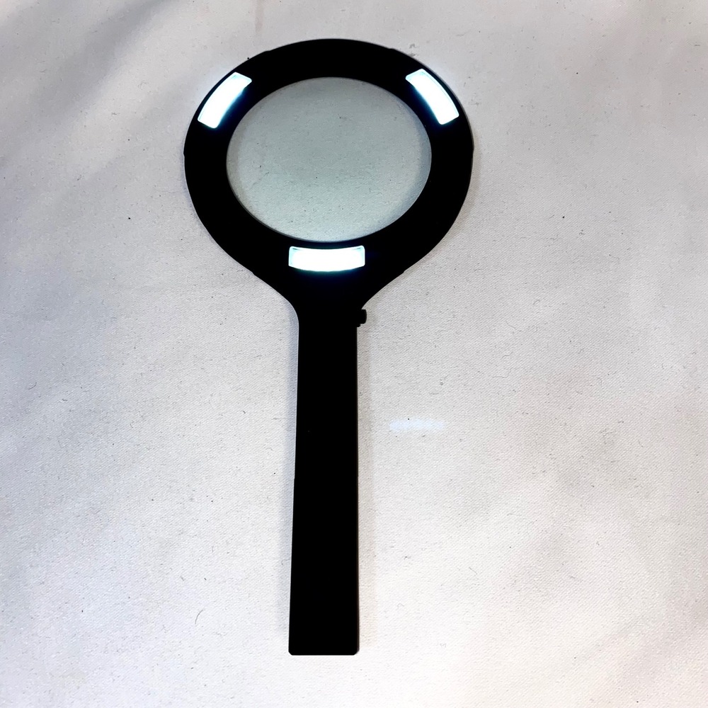 Flipo Magnifier with LED Lights‎ Black Handle Magnifying Glass - Picture 3 of 6